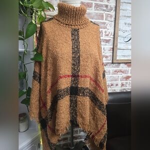 Mintee 16 womens cape sweater sz one size